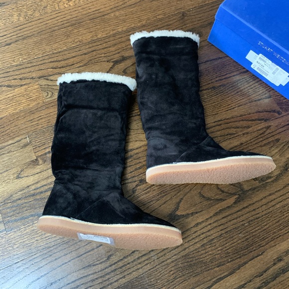 Brand New Stuart Weitzman Nata Boot Fur Lined Black Suede Women’s Size 4.5 - Picture 4 of 9